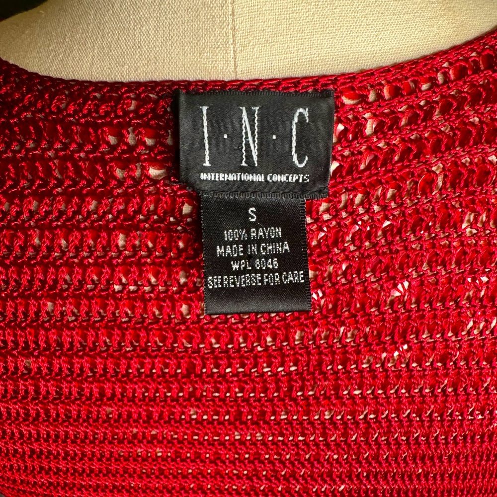Candy Red Sequin Statement Sweater - image 5